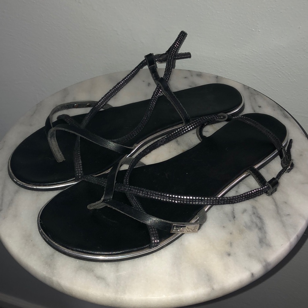 Black leather BeBe Sandals